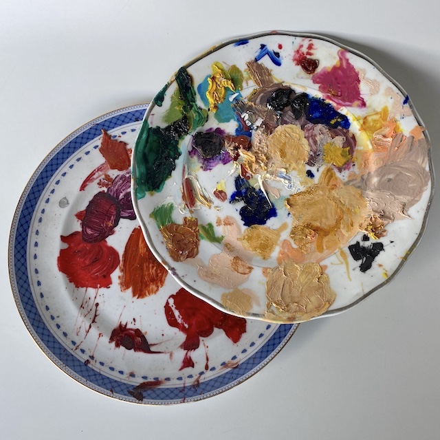 ARTIST'S PALETTE, Plate (Coloured Paint)